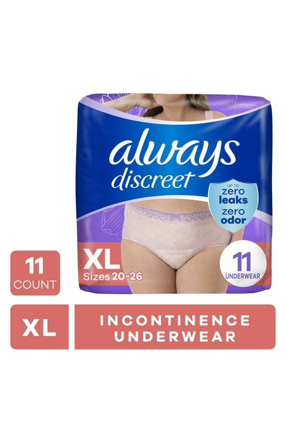Adult Incontinence Underwear for Women and Postpartum Underwear, XL, Up to 100% Bladder Leak Protection, 17 Count