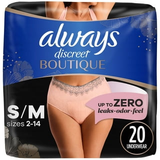 Always Discreet Boutique Incontinence Underwear, Maximum Protection, XL,  Rosy, 32 Ct 