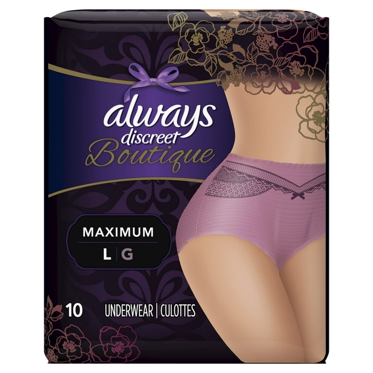 Always Discreet Boutique, Incontinence Underwear for Women