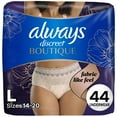 thumbnail image 1 of Always Discreet Boutique Incontinence and Postpartum Underwear for Women, Maximum Protection, L, Rosy, 44 Count, 1 of 9
