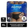 thumbnail image 1 of Always Discreet Boutique Incontinence and Postpartum Underwear for Women, Maximum Protection, XL, Black, 11 Count, 1 of 11