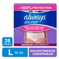 thumbnail image 1 of Always Discreet - Reimagined Adult Diapers for Women Size L, 28 Count​, 1 of 14