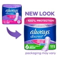 thumbnail image 1 of Always Discreet Incontinence Panty Liners for Bladder Leaks, Size 2, Very Light Absorbency, Long Length, 111 Count, 1 of 13