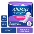 thumbnail image 1 of Always Discreet Adult Incontinence Pads for Women, Heavy Absorbency, Long Length, Postpartum Pads, 39 Count, 1 of 11