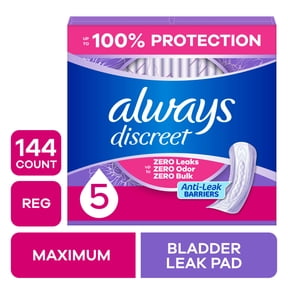 Always Discreet Pads, Maximum Absorbency, Regular 144 Count