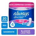 thumbnail image 1 of Always Discreet Pads, Moderate Absorbency, Regular20 Count, 1 of 13