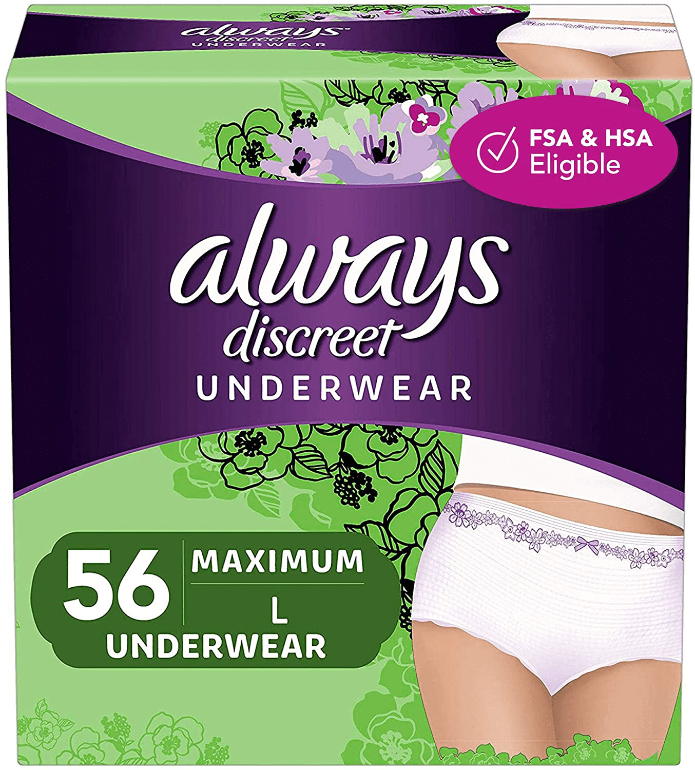 Serviette d’incontinence et de post-partum Always Discreet, modéré 108  serviettes