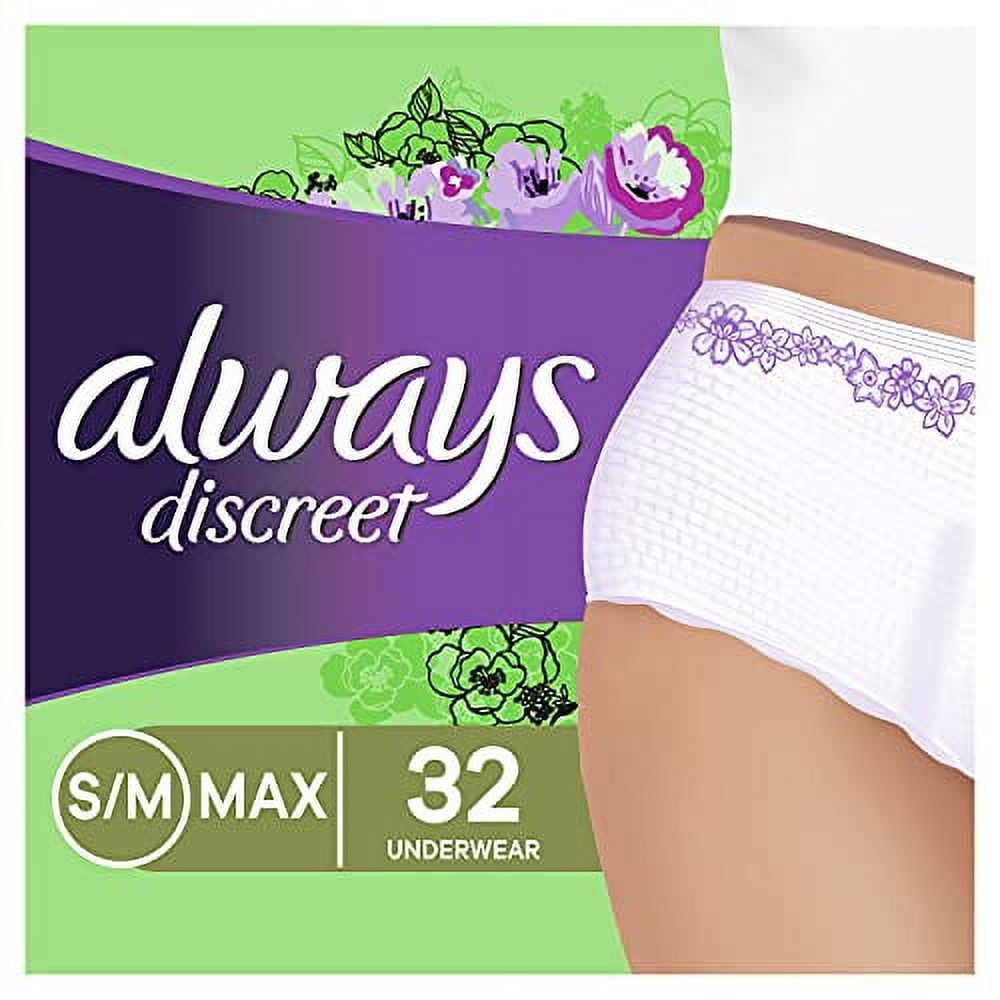 Always Discreet Max Protection Incontinence Underwear, Large, 28 ct | 3  pack of 28 count- 84 count total