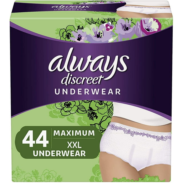Always Discreet Incontinence & Postpartum Incontinence Underwear for