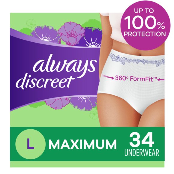 Always Discreet Underwear in Always Discreet - Walmart.com