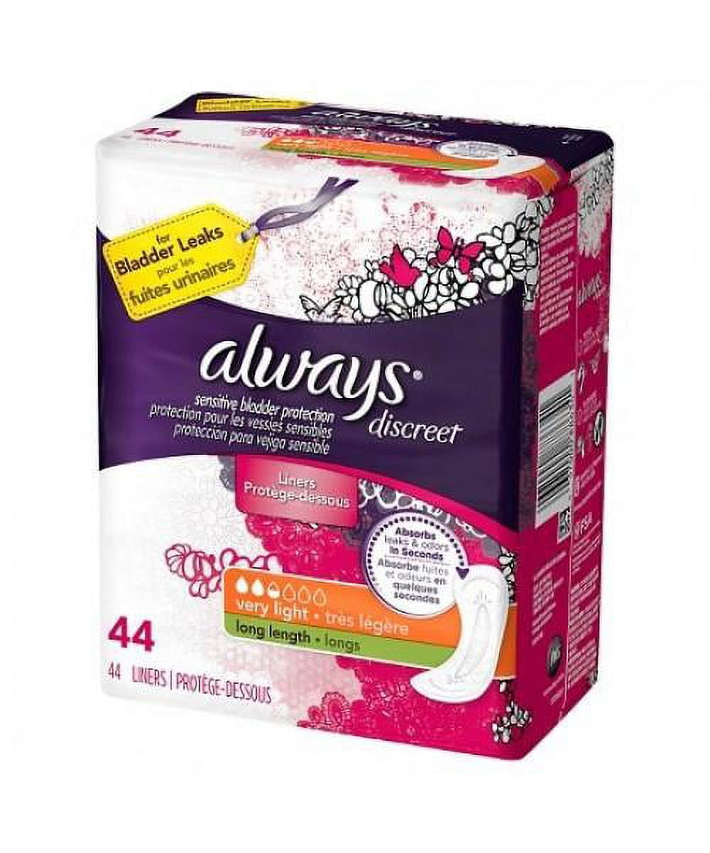 Always Discreet Liners, Very Light, Long, 132ct 037000886327A1275 