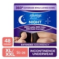 thumbnail image 1 of Always Discreet Night Women's Incontinence Underwear, Black, Maximum, XL, 48 Count, 1 of 8