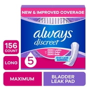 Always Discreet Pads, Maximum Absorbency, Long156 Count