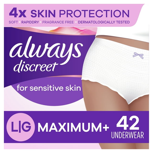 Always Discreet Large Incontinence Underwear for Sensitive Skin