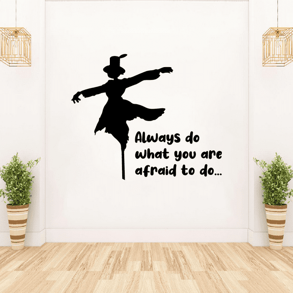 Always Do What You Are Afraid To Do - Jack Pumpkinhead Self Motivation Quote Inspirational Quote Vinyl Wall Art Sticker Decal Decoration Home Bedroom Classroom Nursery Living Room Size (22x30 inch)