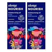 Always Feminine Hygiene Moisturizing Oil for Intimate Skin, Fragrance-Free Liquid, 1 fl oz (Pack of 2)