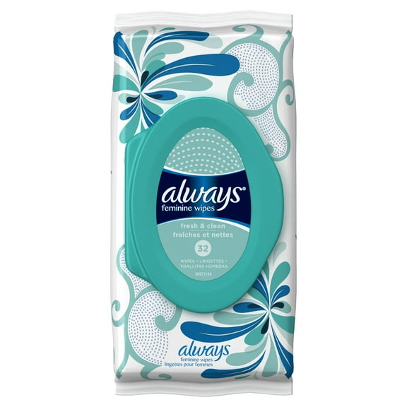 Always Feminine Wipes Fresh & Clean Soft Pack 32 count
