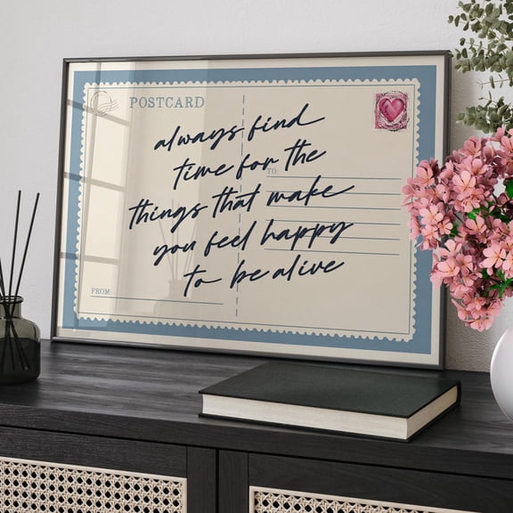 Always Find Time Poster, Retro Motivational Wall Art