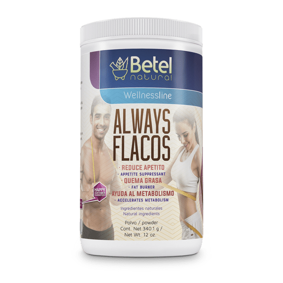 Always Flacos Healthy Lbs by Betel Natural - Cleanse, Detox, and More in 1 - 12 Oz