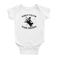 thumbnail image 1 of Always Follow Your Dreams Funny Baby Bodysuit Boy Girl Unisex, 1 of 5