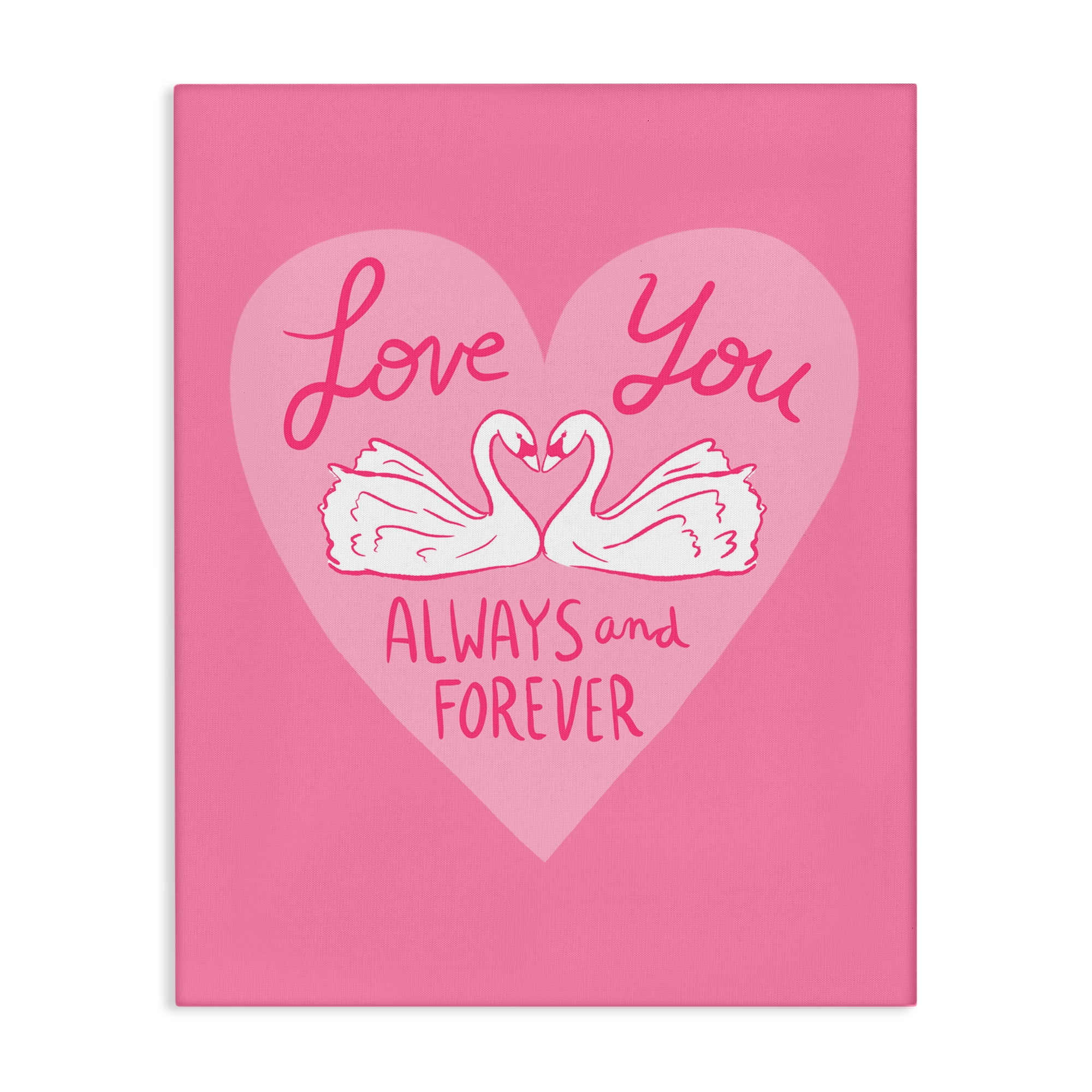 Always & Forever Swans Canvas Wall Art, design by Juliet Meeks