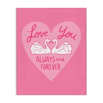 Always & Forever Swans Canvas Wall Art, design by Juliet Meeks