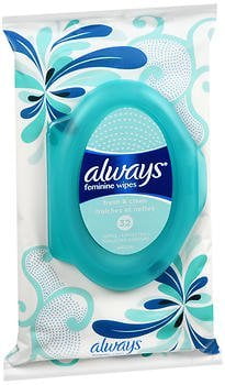 Always Fresh & Clean Feminine Wipes - 32 Count, Pack of 4