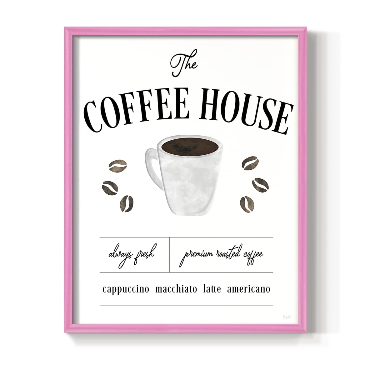 Always Fresh Coffee House in Paper Solid Wood 11 x 14 Framed Print