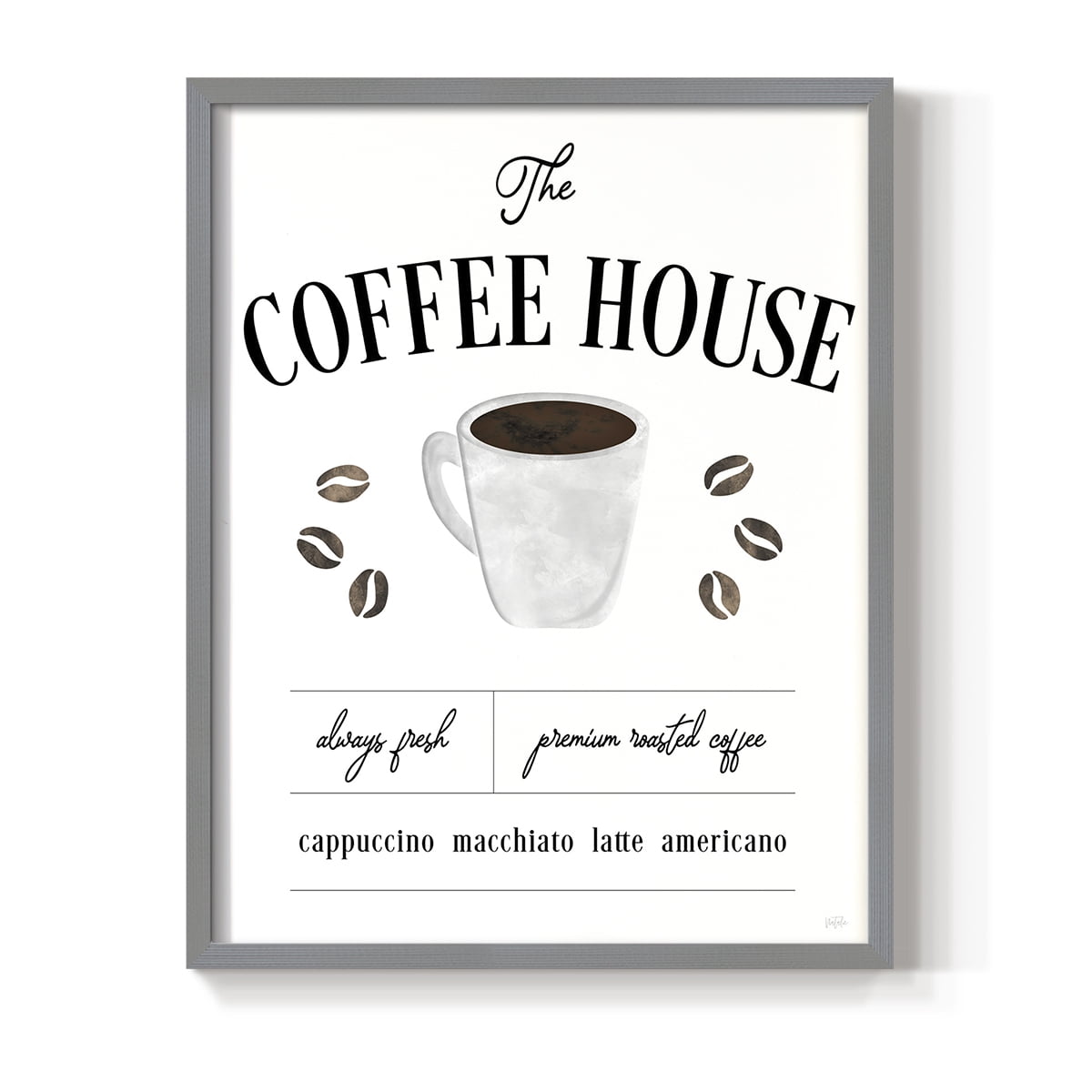 Always Fresh Coffee House in Paper Solid Wood 16 x 20 Framed Print