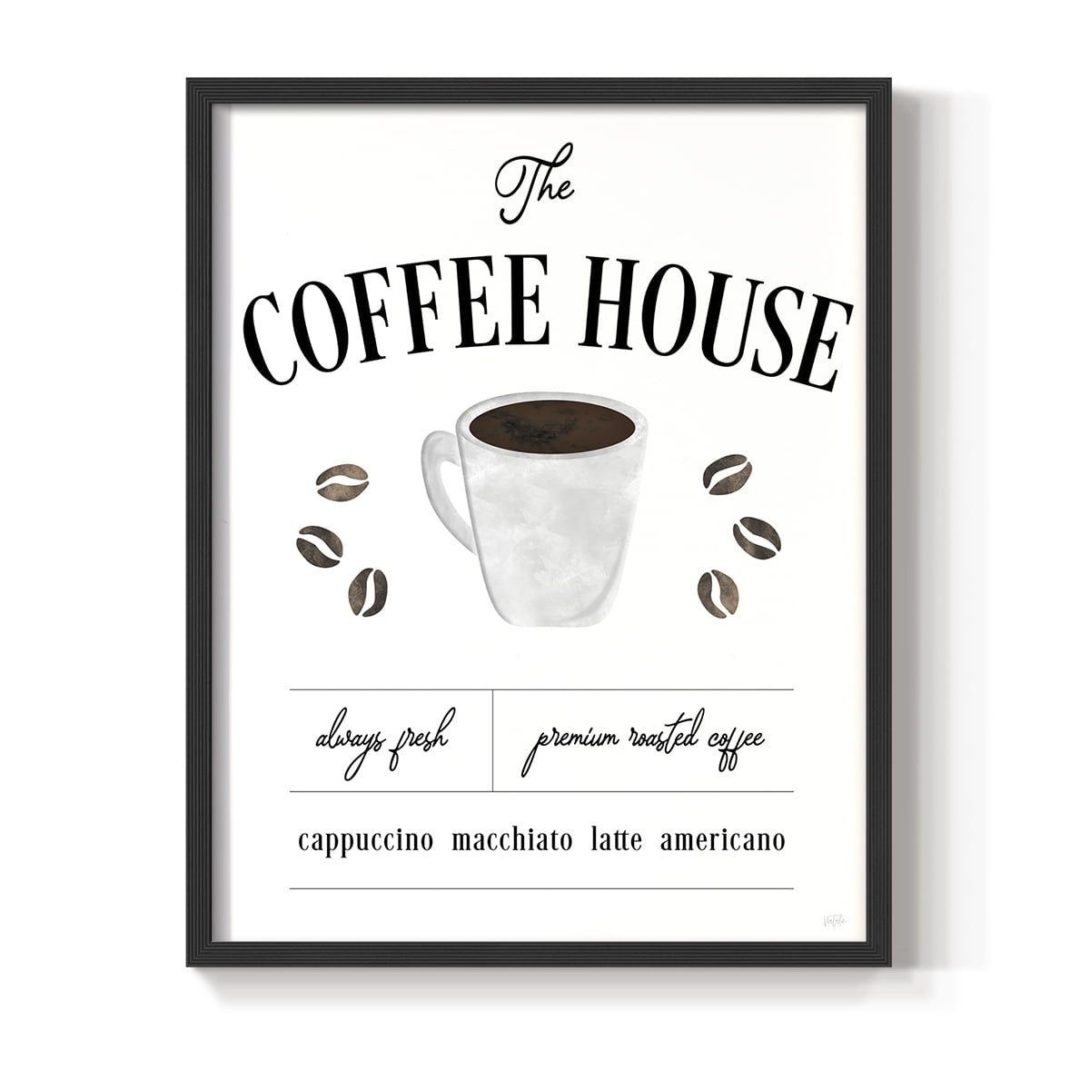 Always Fresh Coffee House in Paper Solid Wood 16 x 20 Framed Print