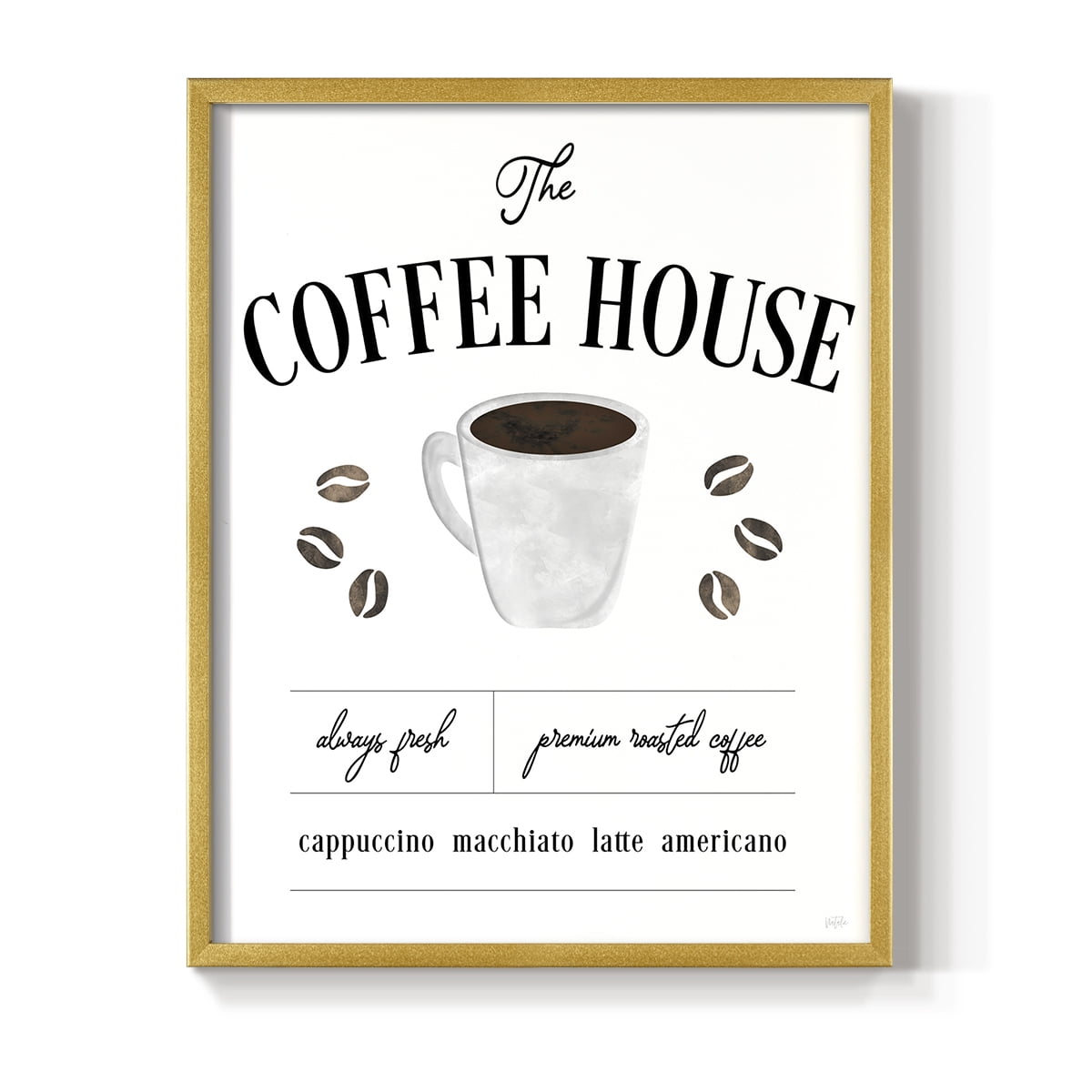 Always Fresh Coffee House in Paper Solid Wood 16 x 20 Framed Print