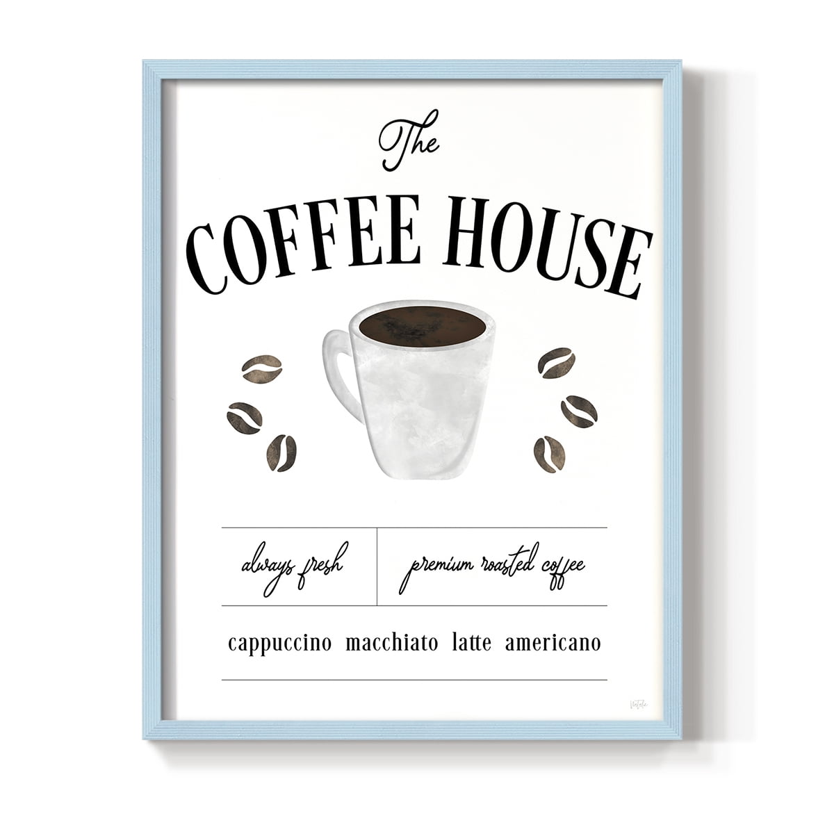 Always Fresh Coffee House in Paper Solid Wood 8 x 10 Framed Print