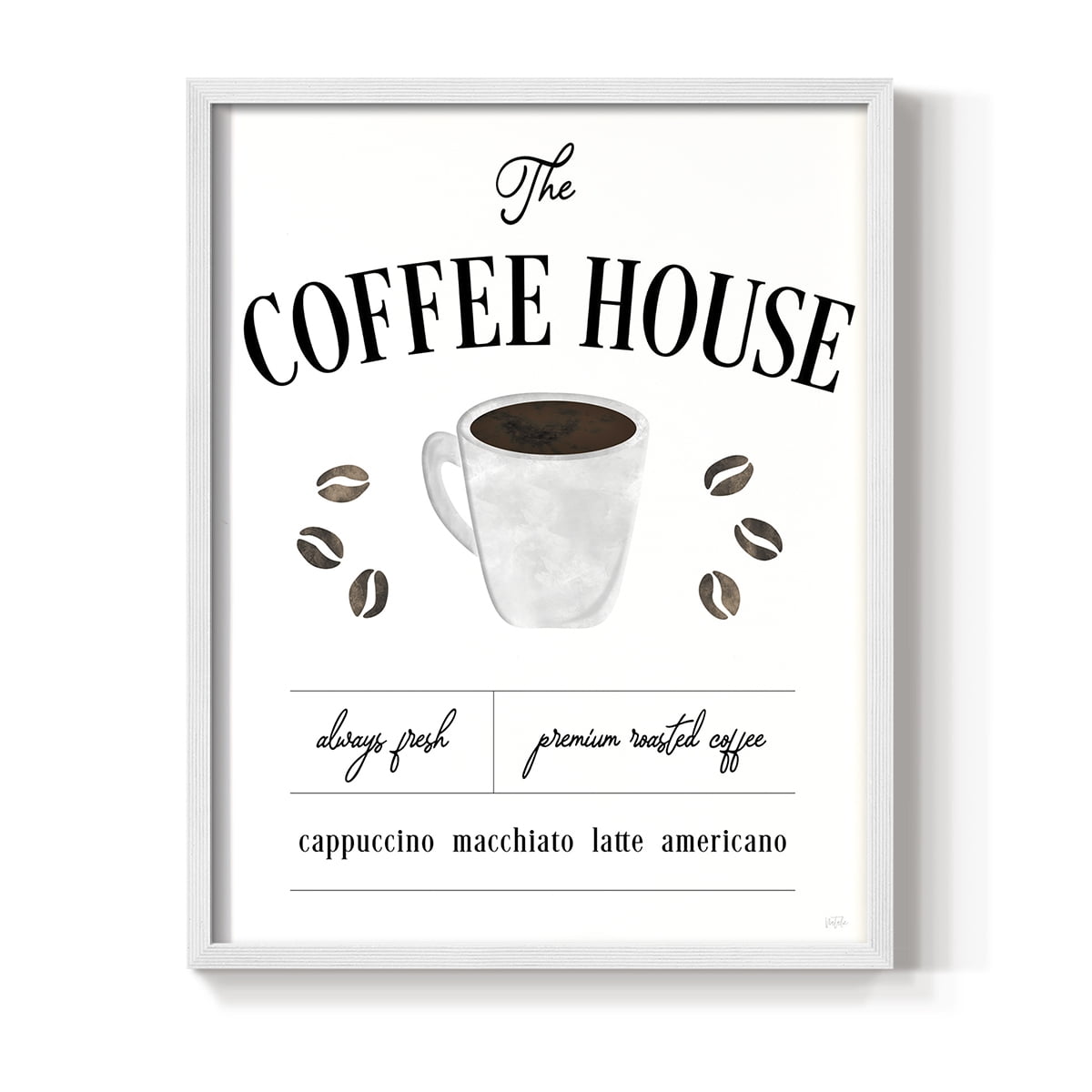 Always Fresh Coffee House in Paper Solid Wood 8 x 10 Framed Print