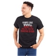 thumbnail image 1 of Always Give 100 Unless Donating Blood Plus Size Crewneck Graphic Tee Shirt Brisco Brands 2X, 1 of 4