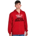 thumbnail image 1 of Always Give 100 Unless Donating Blood Zip Up Hoodie Men's Women's Brisco Brands L, 1 of 6