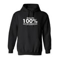 thumbnail image 1 of Always Give Hundred Percent Unless You're Donating Blood Sarcastic Novelty Gift Idea Adult Humor Funny Men's Hoodies, 1 of 1