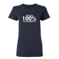 thumbnail image 1 of Always Give Hundred Percent Unless You're Donating Blood Sarcastic Novelty Gift Idea Adult Humor Funny Women's Casual Tees, 1 of 3