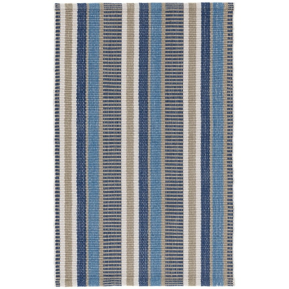 Dash & Albert Always Greener Handwoven Indoor/Outdoor Rug, 2' x 3', Blue/Grey