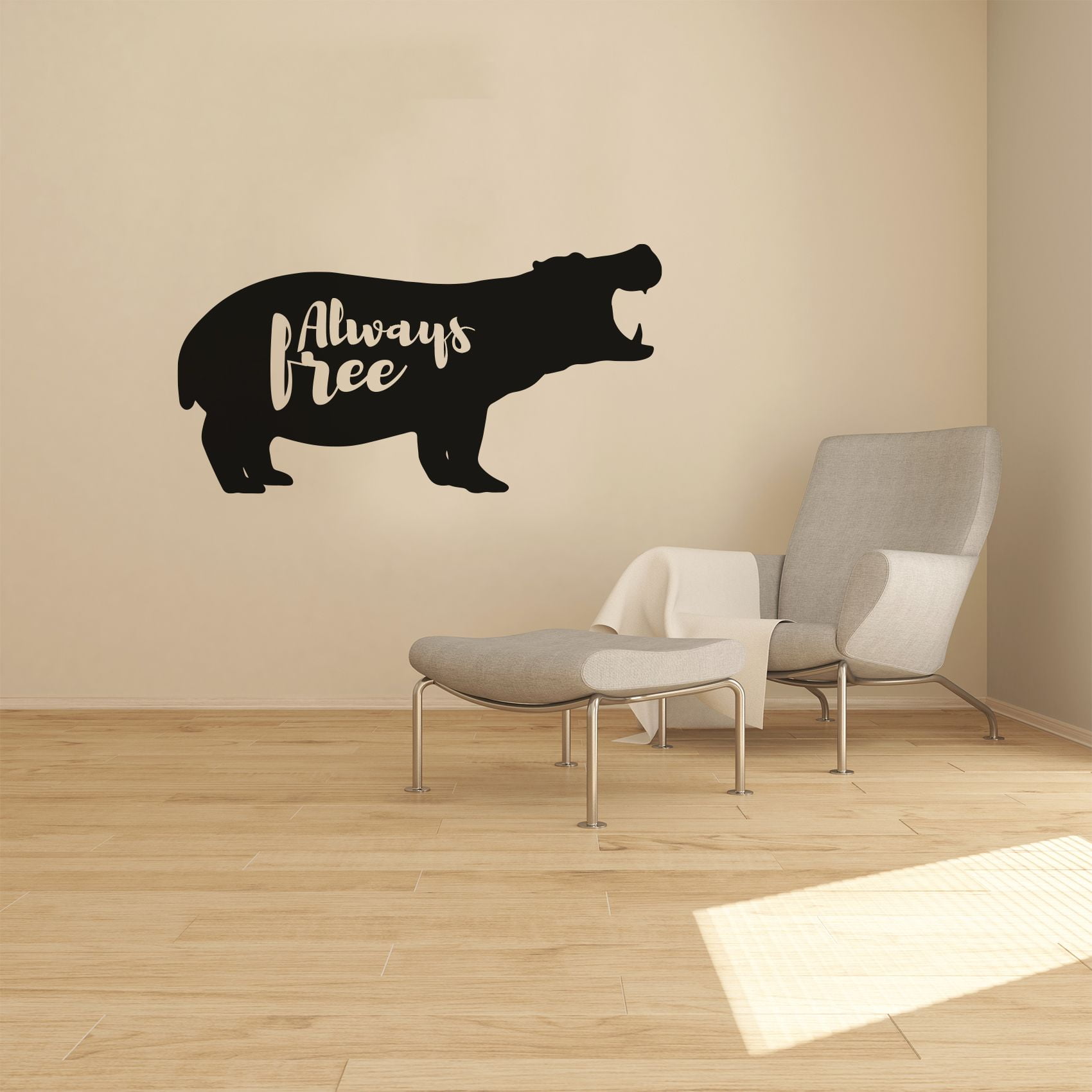 Always Hippo Hippopotamus Motivation Quote Animal Animals Life Wall ...