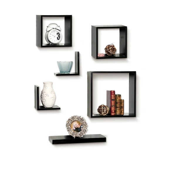 Always Home Wall Shelf Set, 6 Count