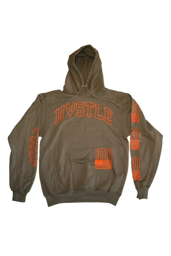 Always Hustle 100 Men's Brown Drawstring Hooded Sweatshirt (3XL)
