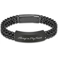 thumbnail image 1 of Always In My Heart - Urn Bracelet for Human / Pet Ashes Stainless Steel Ash Bracelet for Women Men Memorial Ashes Bracelet, 1 of 6