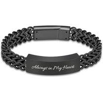 Always In My Heart - Urn Bracelet for Human / Pet Ashes Stainless Steel Ash Bracelet for Women Men Memorial Ashes Bracelet