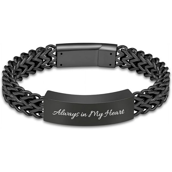 Always In My Heart - Urn Bracelet for Human / Pet Ashes Stainless Steel Ash Bracelet for Women Men Memorial Ashes Bracelet