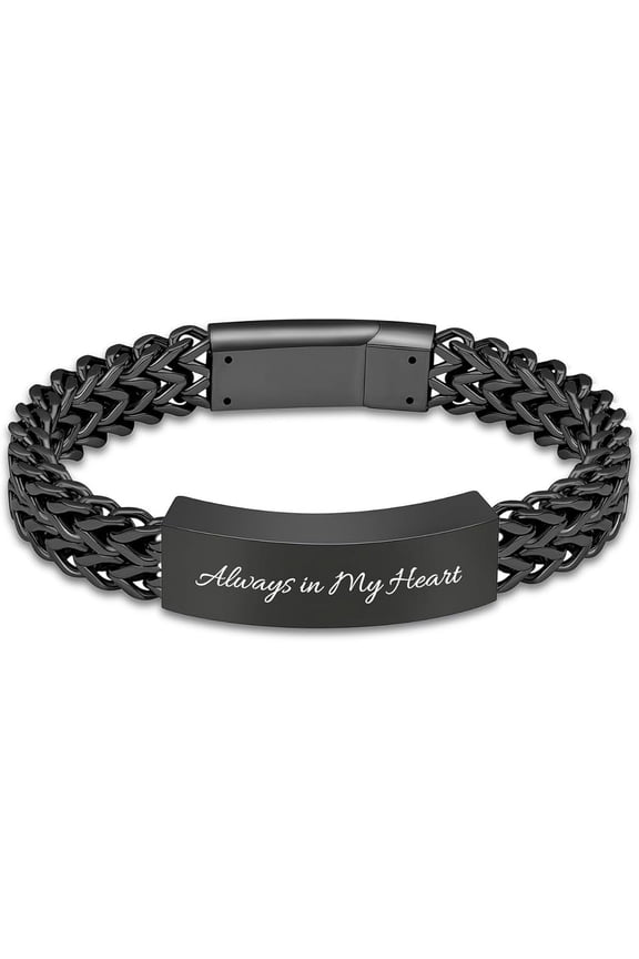 Always In My Heart - Urn Bracelet for Human / Pet Ashes Stainless Steel Ash Bracelet for Women Men Memorial Ashes Bracelet