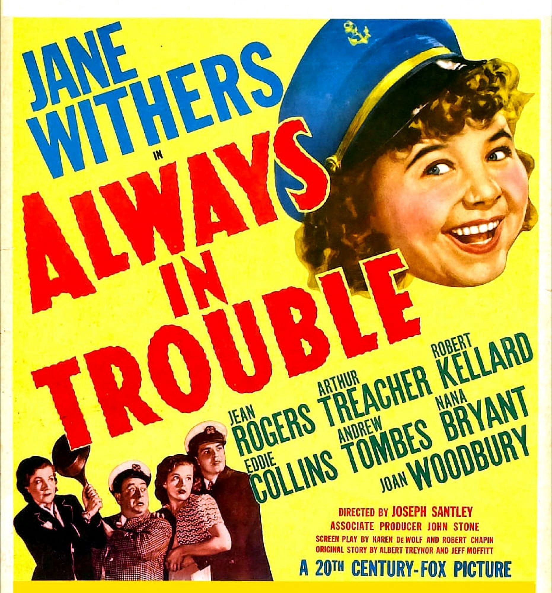 Always In Trouble U Canvas Art - (11 x 17)