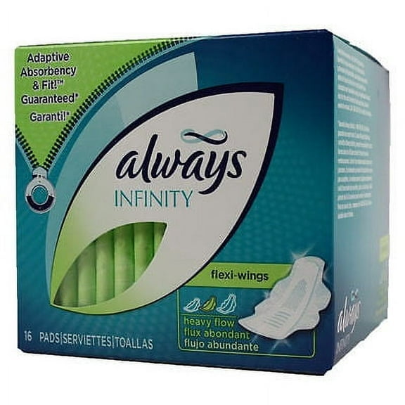 Always Infinity Long Support Pads with Wings (Pack of 8)