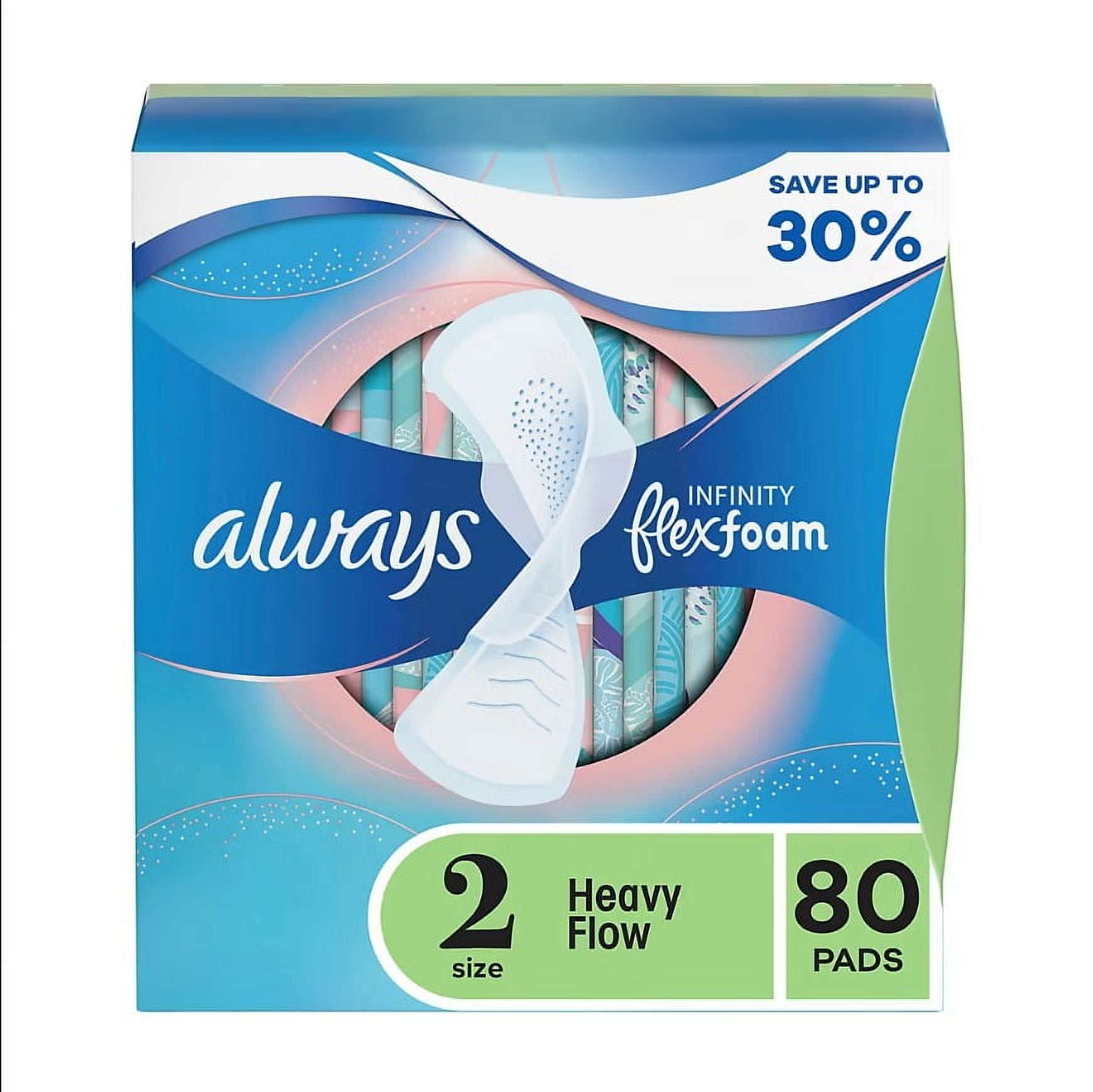 Always Infinity Ultra Thin Heavy Flow Pads with Flex Foam