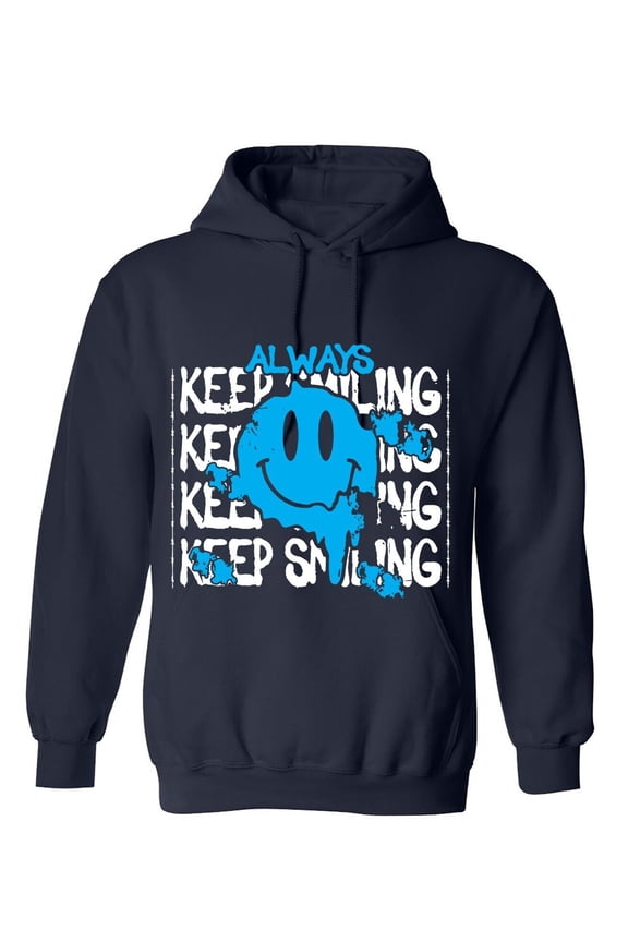 Always Keep Smiling Sarcastic Humor Novelty Funny Men's Hoodies