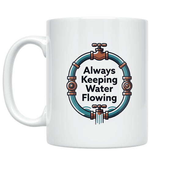 Always Keeping Water Flowing - Plumbing Enthusiast - 11 oz Ceramic Coffee Mug